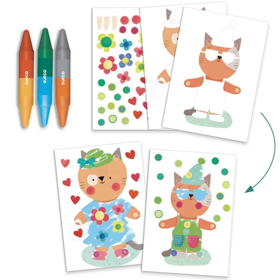 6 activités créatives : Les animaux et leurs maisons - Djeco