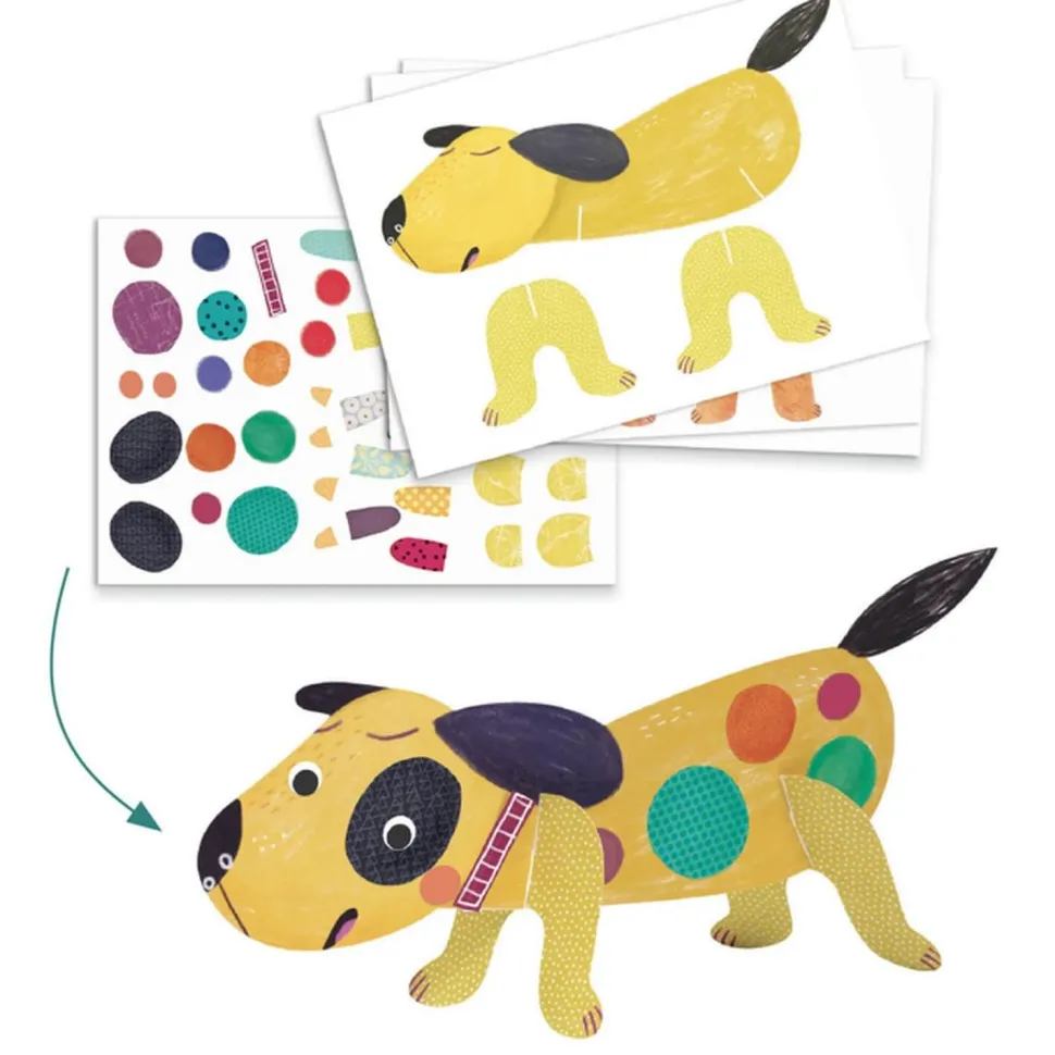 6 activités créatives : Les animaux et leurs maisons - Djeco