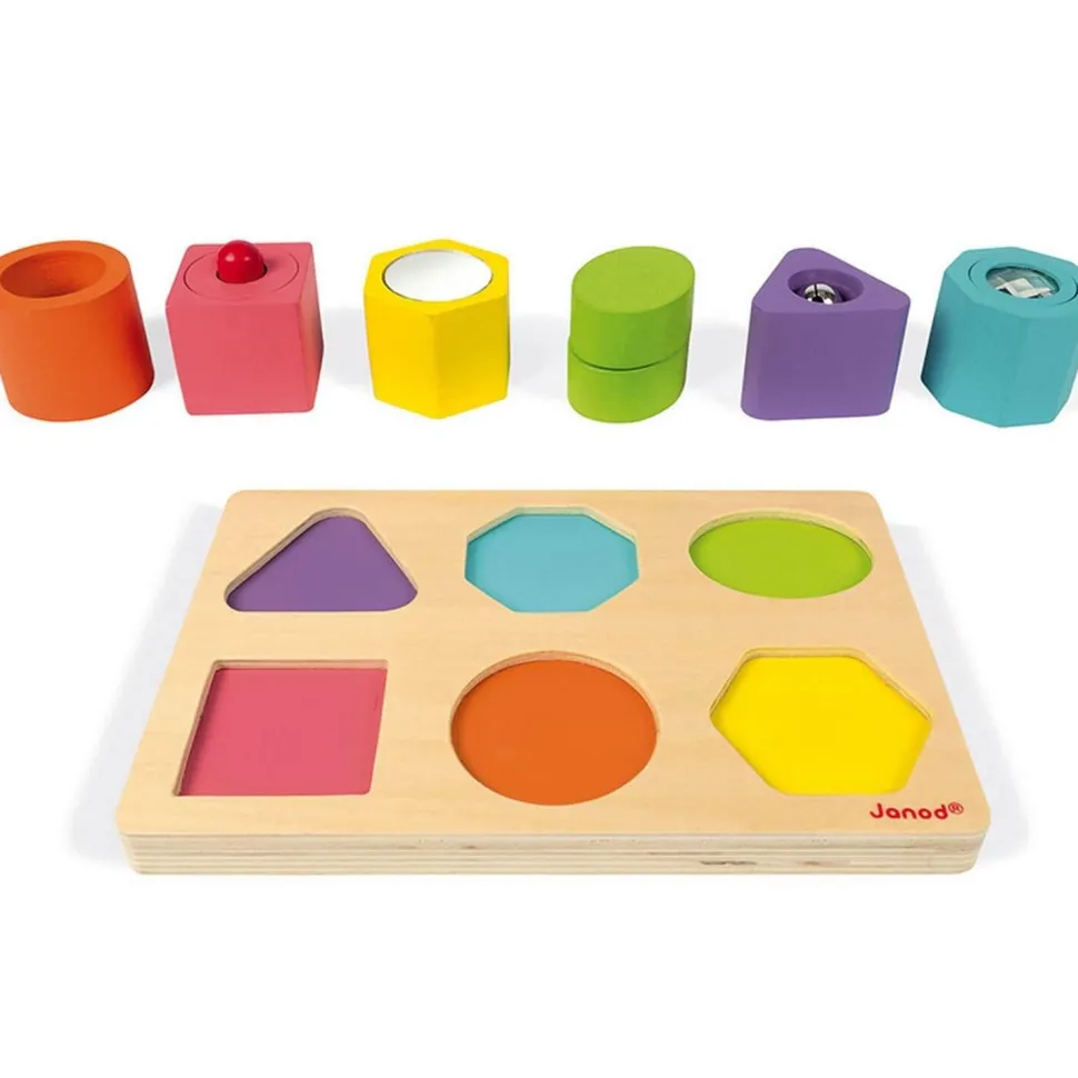 6 cubes sensoriels I wood - Janod