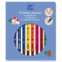 10 feutres pinceaux - classique - Djeco