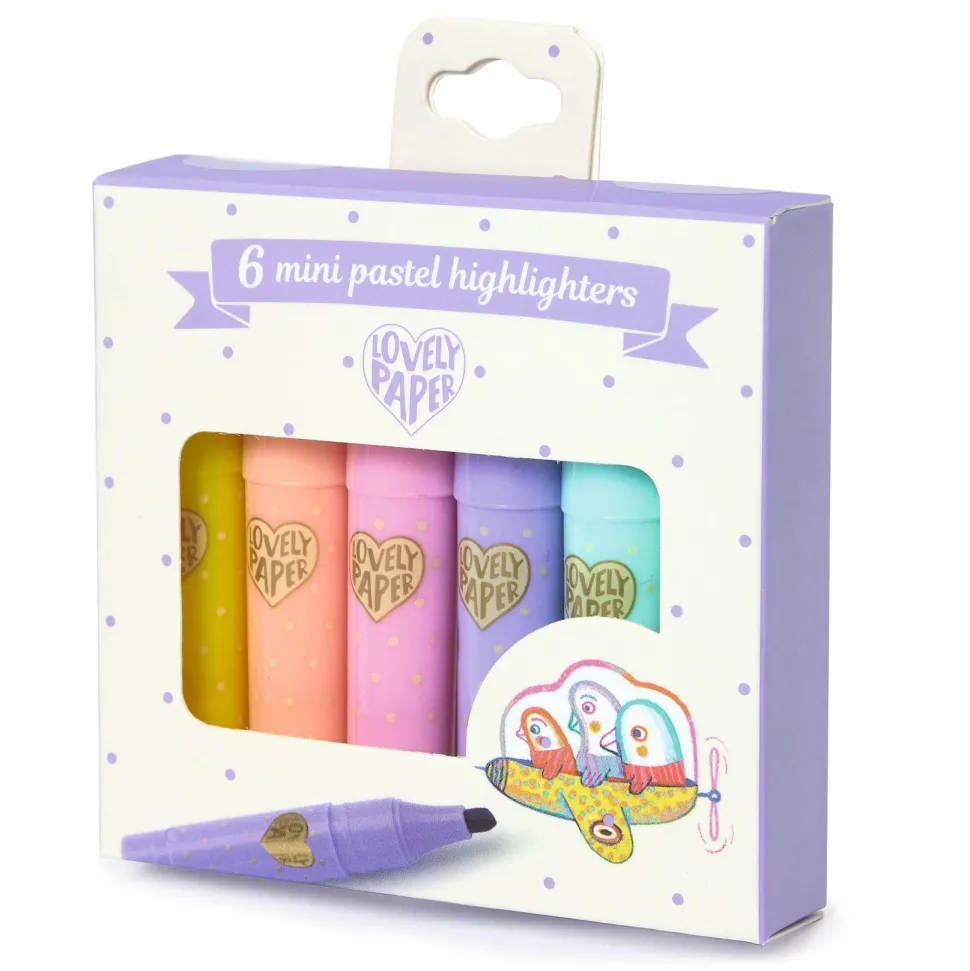6 mini surligneurs pastel - Djeco