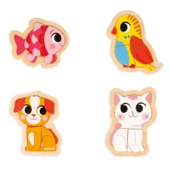4 puzzles Evolutifs 2 à 5 pièces : animaux de compagnie - Janod