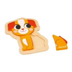 4 puzzles Evolutifs 2 à 5 pièces : animaux de compagnie - Janod