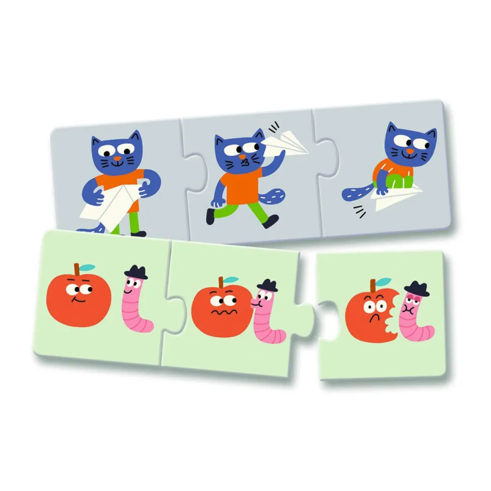 8 Puzzles trio : Drôles d'histoires - Djeco