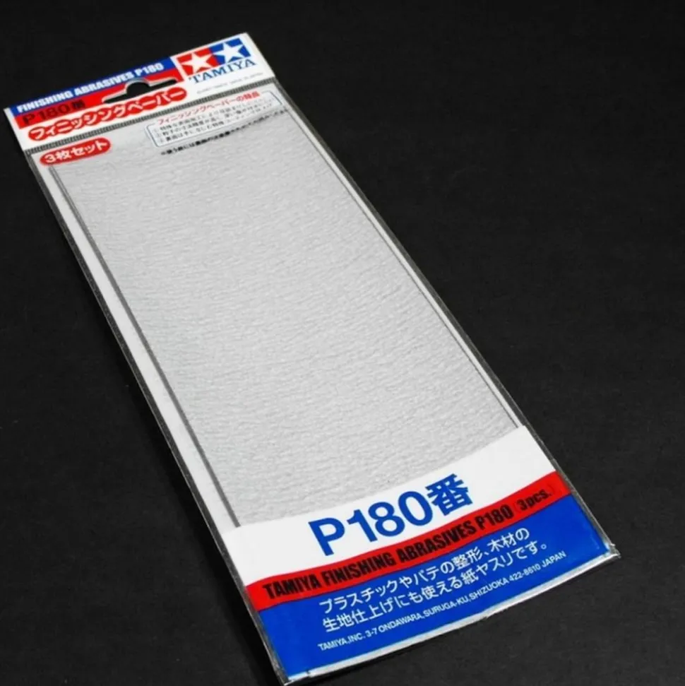 Accessoire maquette : Papier Abrasif P180 - Tamiya