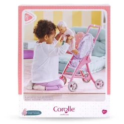 Accessoire pour mon premier poupon 30 cm : Poussette florale - Corolle