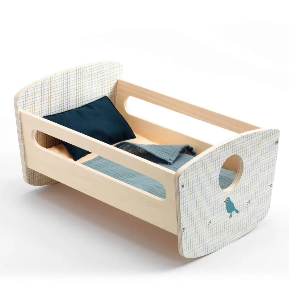 Accessoire pour poupée : Lit à bascule Blue Night - Djeco