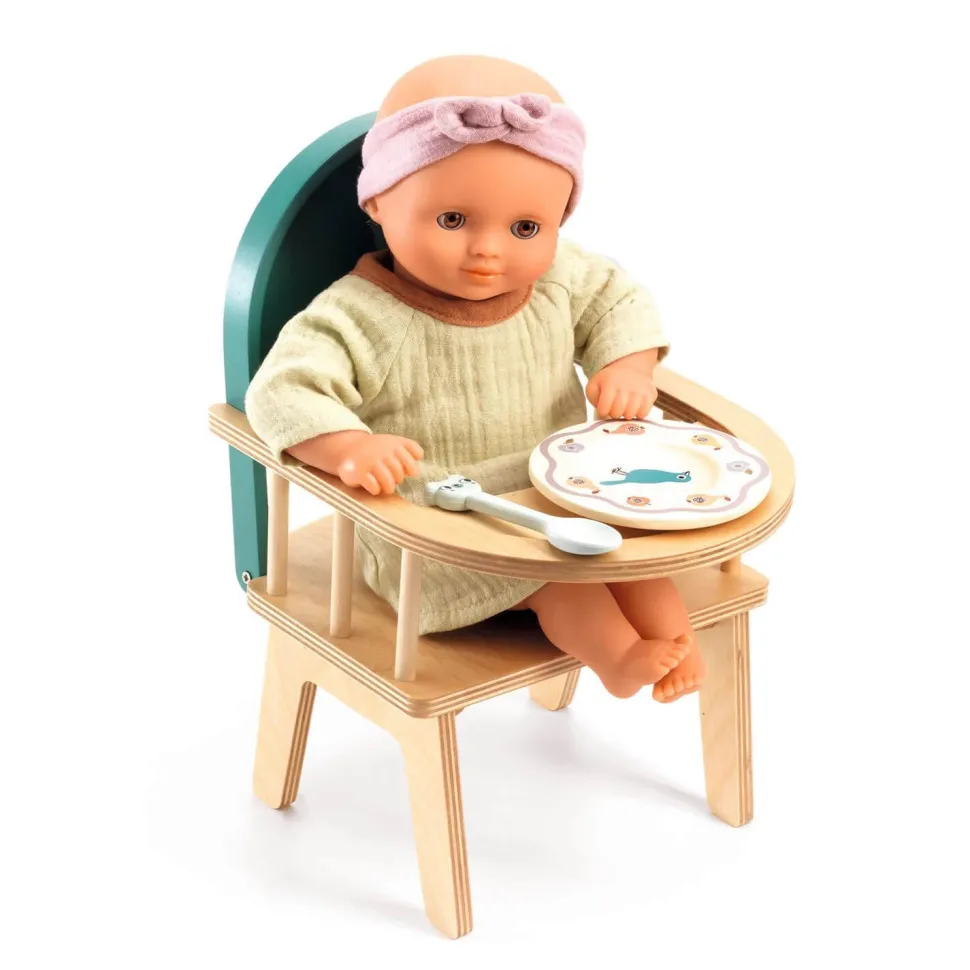 Accessoire pour poupon Poméa 32 cm : Chaise à barreaux - Djeco