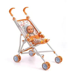 Accessoire pour poupon Poméa 32 cm : Poussette Forest - 51,5 cm - Djeco