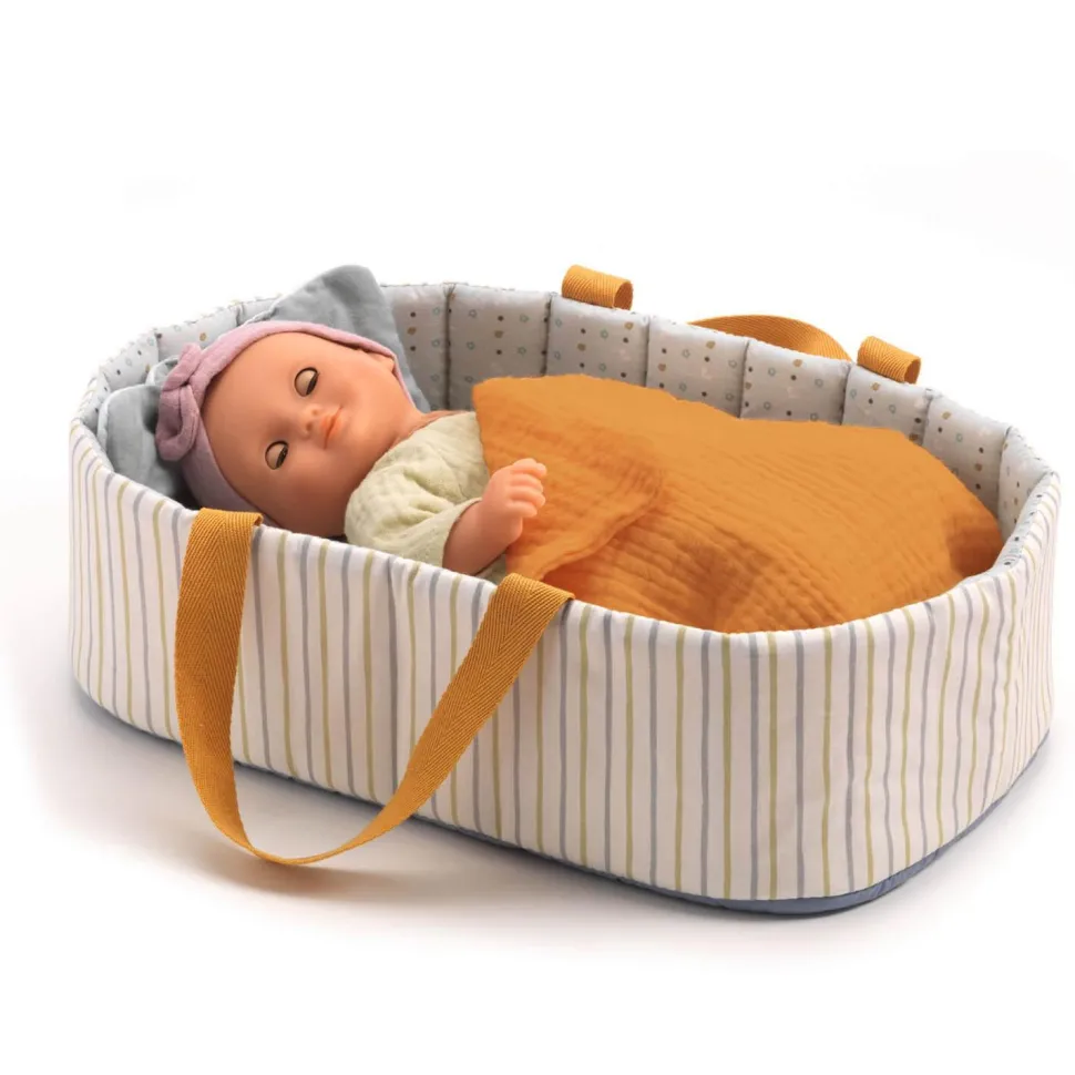Accessoire pour poupon Poméa 32 cm : Couffin Blue Lines - Djeco