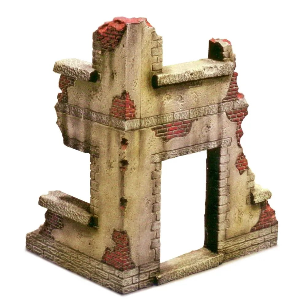 Accessoires de décor de guerre 1/35 : Coin de maison en ruine - Italeri