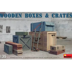 Accessoires de dioramas : Boîtes et caisses en bois - Mini Art