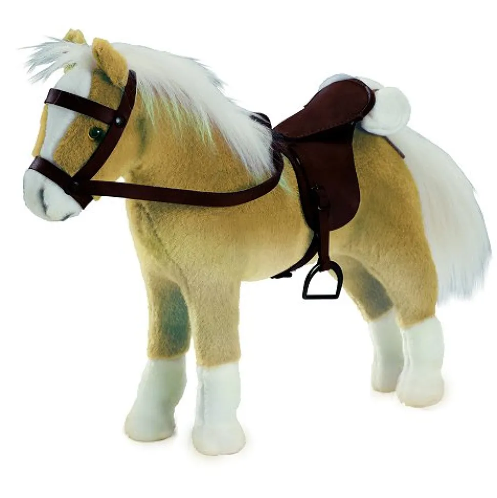 Accessoires de poupées : Götz Boutique : Peluche Cheval articulé avec sel et harnais : Halfinger - Gotz
