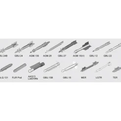 Accessoires militaires : Set d'armement aviation américaine - Bombes guidées - Trumpeter
