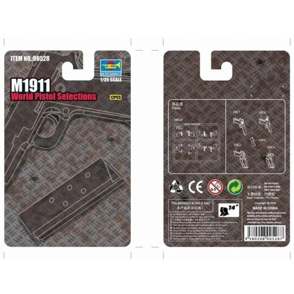 Accessoires militaires : Sélection de pistolets mondiaux M1911 - Trumpeter