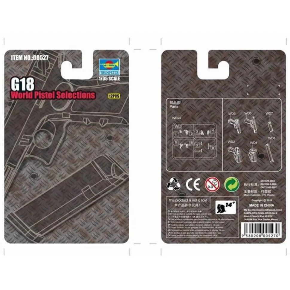 Accessoires militaires : Sélection de pistolets mondiaux G18 - Trumpeter
