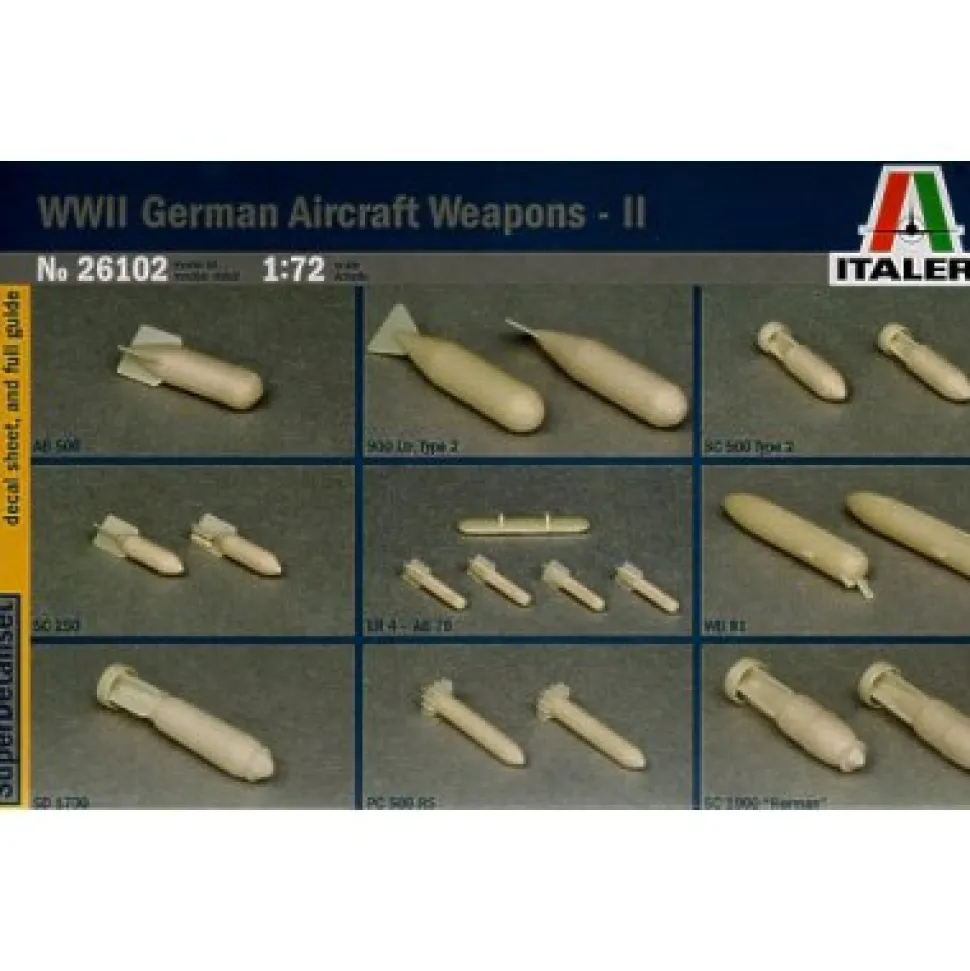 Accessoires militaires : Armement avion 1/72 : Avions allemands WWII Set 2 - Italeri