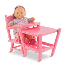 Accessoires pour poupon 36/42 cm : Chaise Haute Rose - Corolle