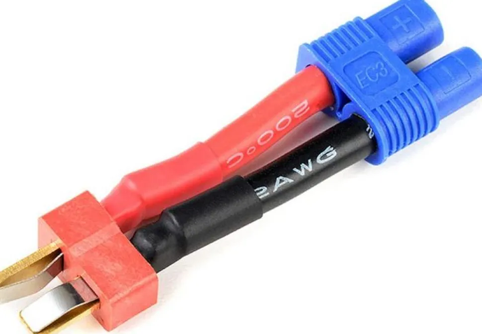 Adaptateur Deans femelle EC-3 Male - 12AWG (2.05mm diam - 3.31mm2 sect) Câble silicone - Gforce