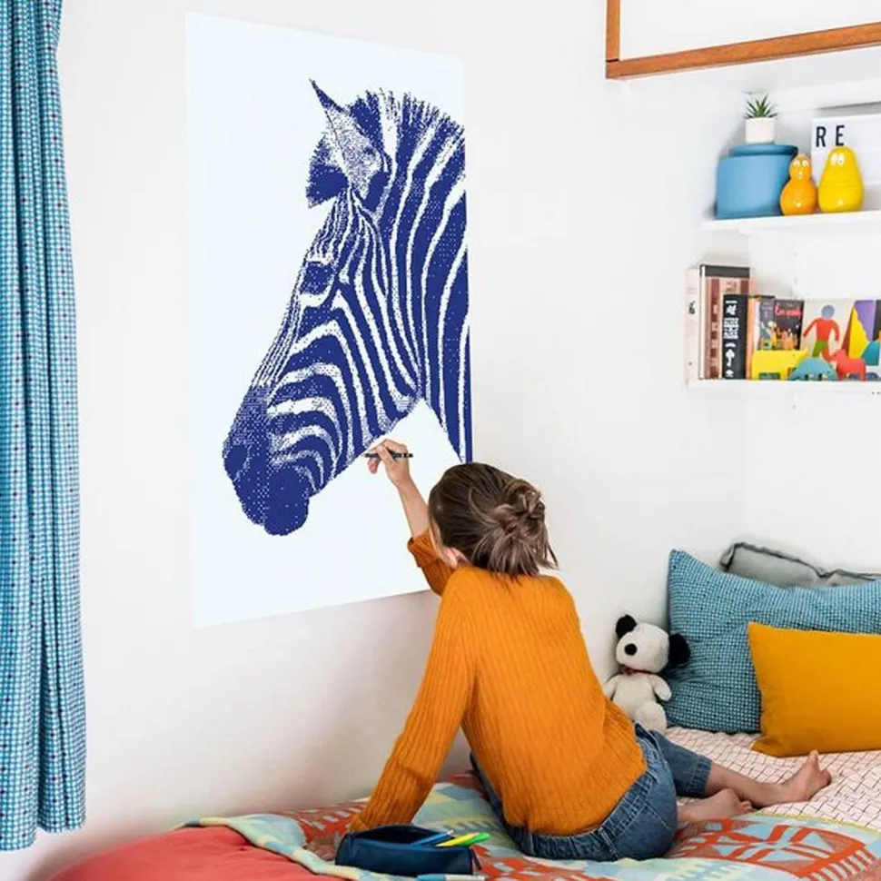 Affiche XL à colorier : Pixel Zen Art - Stratier