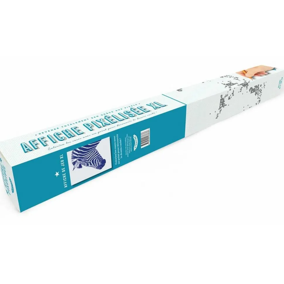 Affiche XL à colorier : Pixel Zen Art - Stratier