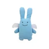 Ange Lapin Doudou avec Hochet 20 cm - Coton Bio Bleu Ciel - Trousselier