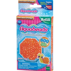 Aquabeads : Recharge de 600 perles à facettes orange - Aquabeads