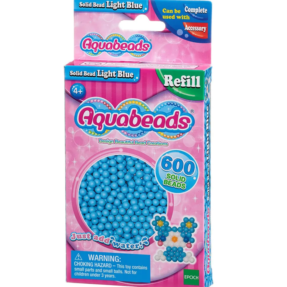 Aquabeads : Recharge de 600 perles bleues claires - Aquabeads