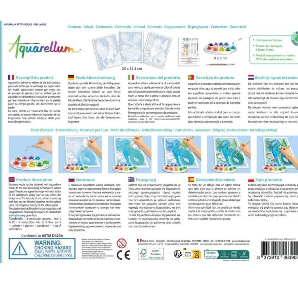 Aquarellum : Animaux mythiques - Sentosphère