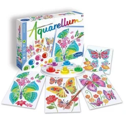 Aquarellum junion : Papillons et fleurs - Sentosphère