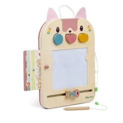 ARDOISE MAGIQUE EN BOIS JEANNE LE CHAT - Lilliputiens