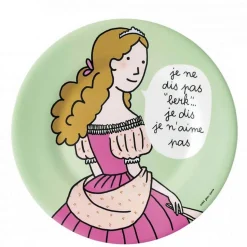 Assiette à dessert princesse : Je ne dis pas "berk"... - Petit Jour Paris