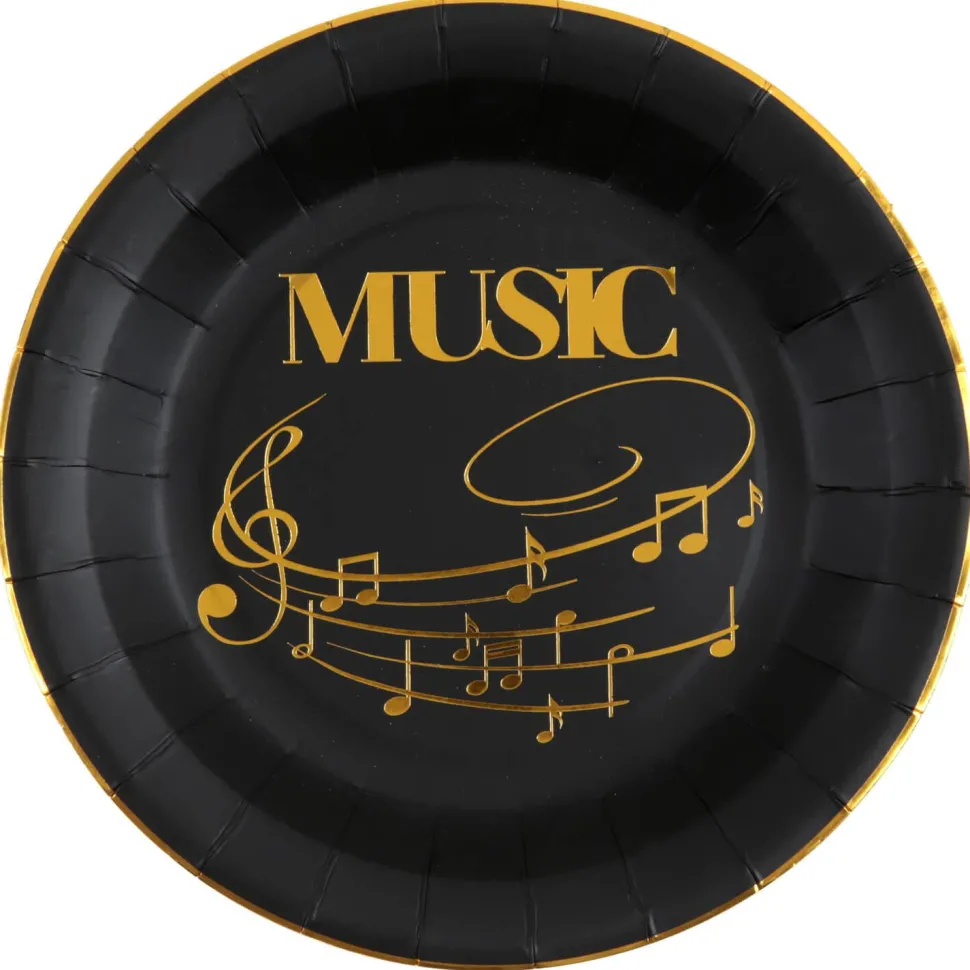 Assiettes en carton x 10 - Disque d'or - RueDeLaFete