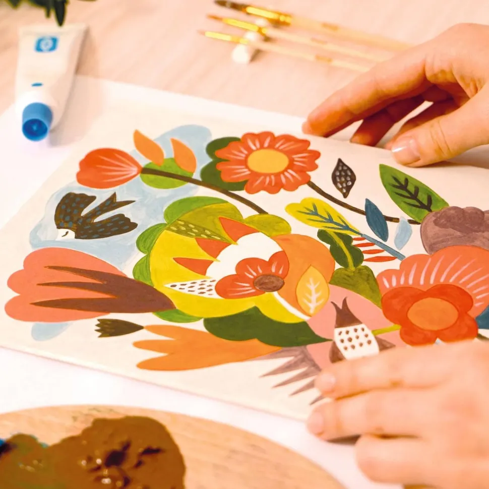 Atelier 23, mélange de couleurs fleurs - Djeco