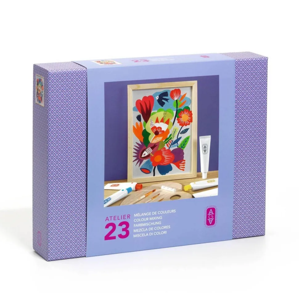 Atelier 23, mélange de couleurs fleurs - Djeco