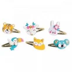 Atelier bijoux : 6 Barrettes Animaux Pailletés à Créer - Janod