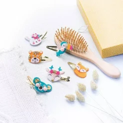 Atelier bijoux : 6 Barrettes Animaux Pailletés à Créer - Janod