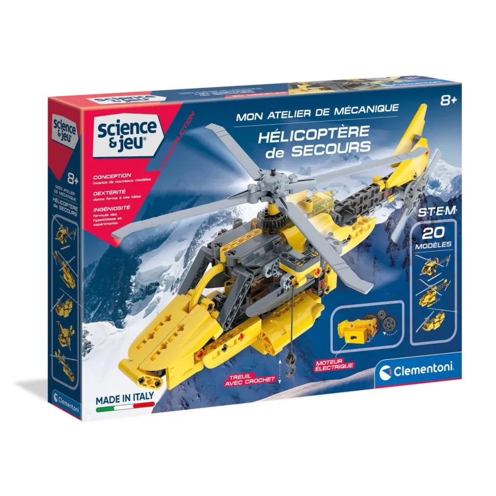 Atelier mécanique : Hélicoptère de secours - Clementoni