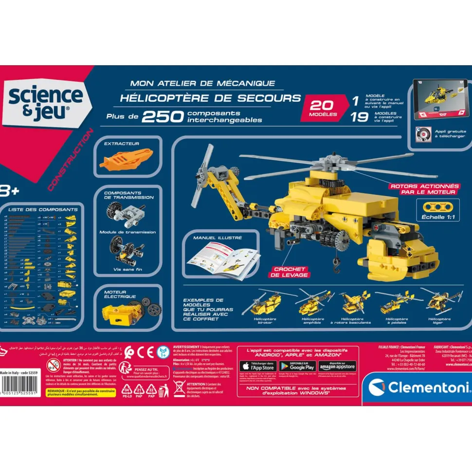 Atelier mécanique : Hélicoptère de secours - Clementoni