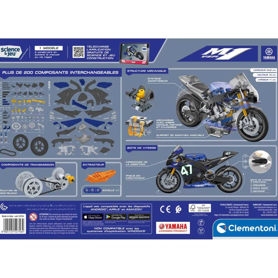 Atelier mécanique : Moto Yamaha M1 - Clementoni