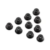AX31250 Serrated Nylon Lock Nut Black 4mm (10) - Axial