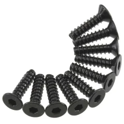 AXA466 - Hex Socket Tap Flat Head M3x12mm Noir (10) - Axial