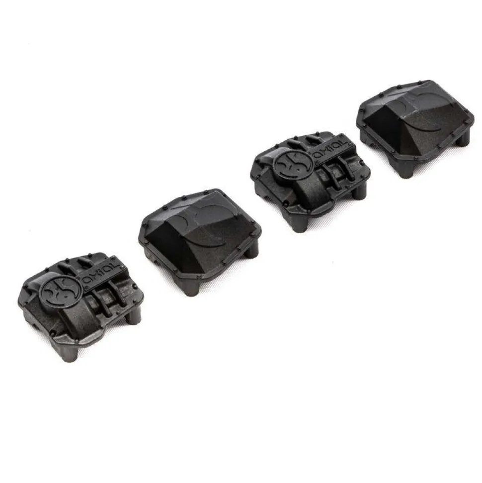 Axial AR45P AR45 Differential Covers, Black - SCX10 III - Axial