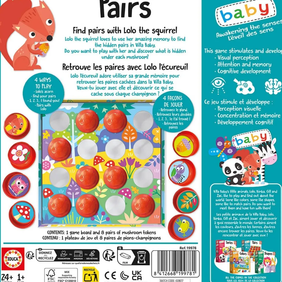 Baby Pairs : retrouve les paires - Educa