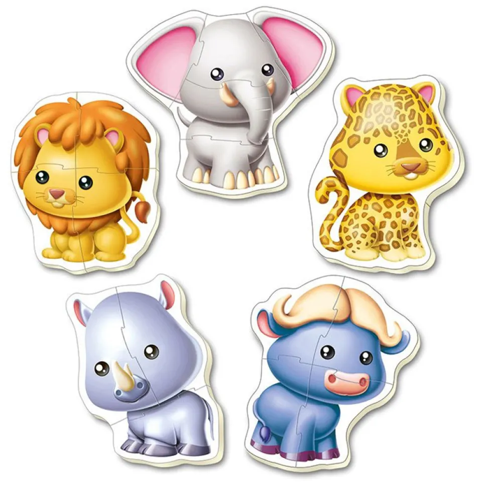Baby puzzle - 5 puzzles - Les animaux sauvages - Educa