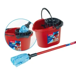 Balai à franges et seau avec système d'essorage Vileda - Klein