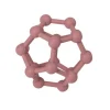 Balle de dentition Jungle - silicone rose - Eurekakids