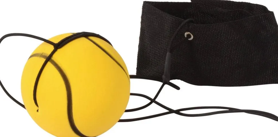 Balle rebondissante avec élastique et attache, set de 4 - Eduplay