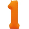 Ballon Neon Orange : Chiffre 1 - RueDeLaFete