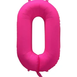 Ballon Neon Rose : Chiffre 0 - RueDeLaFete